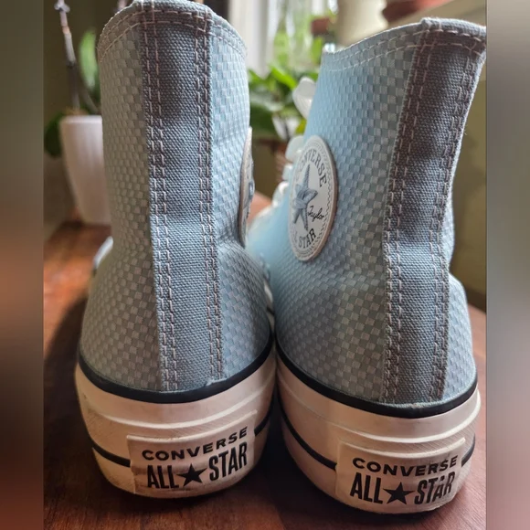 SOLD Converse Baby Blue Platform Chuck Taylor Hightop | Size 8 - Picture 2 of 6
